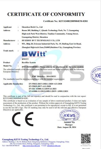 CE certificate from Shenzhen Bwitt Co., Limited