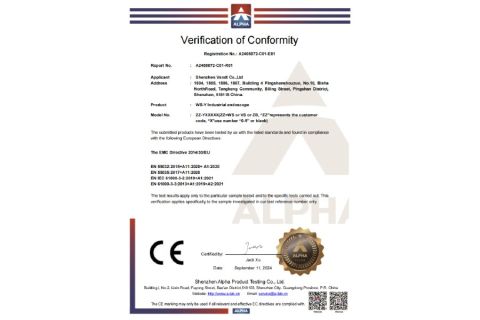 CE Certificate for Y certificate from Shenzhen Vsndt Co., Ltd.