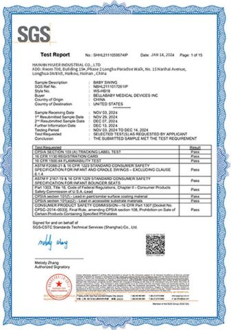 sgs certificate of Hainan Hiuier Industrial Co., Ltd. – certificate photo, supplier certificates section