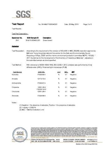 SGS CERTIFICATE certificate from QINGDAO CIERNE MECHANICAL PARTS CO., LTD.