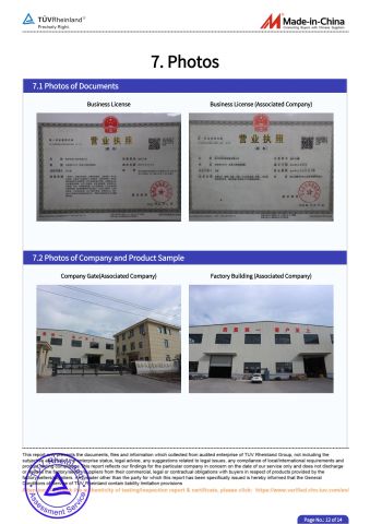 TUV certificate from Quzhou Gu Jiu Shelves Co., Ltd
