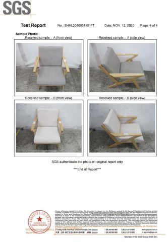 sgs armchairs2 certificate of Qingdao Inurda Furniture Co., Ltd. – certificate photo, supplier certificates section
