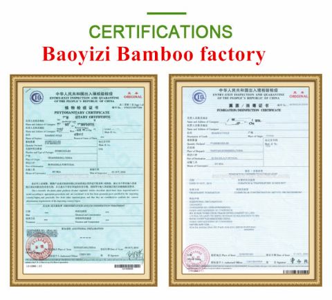 fumigation certificate of Guangzhou Baoyizi Bamboo Company LTd. – certificate photo, supplier certificates section