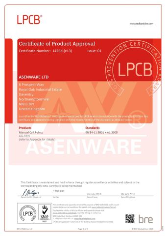 LPCB Certificate certificate from Shenzhen Asenware Test and Control Technology Co., Ltd.
