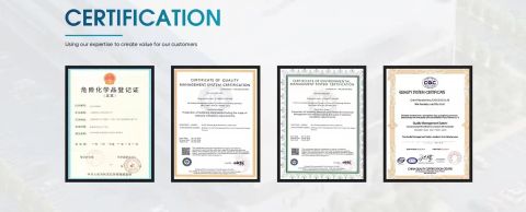 Certificates certificate from Guangzhou Eric Wei Chemical Co., Ltd.