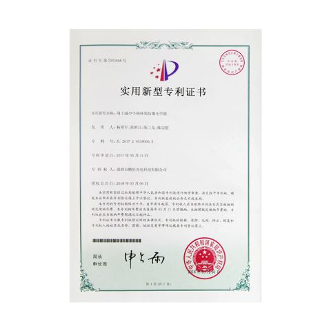 Utility model patent certificate certificate from REEDEE Co., Ltd.