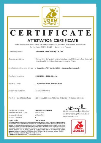 CE certificate from Foshan Orient Industry Co., Ltd.
