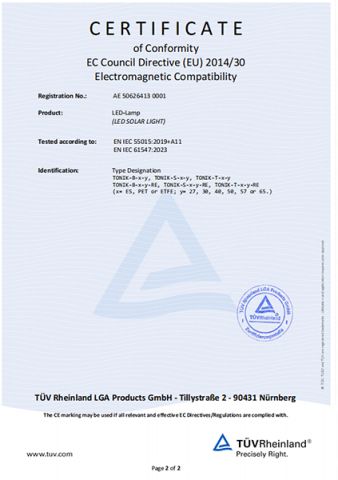 Certificate certificate of Ningbo Langyao Lighting Technology Co., Ltd – certificate photo, supplier certificates section