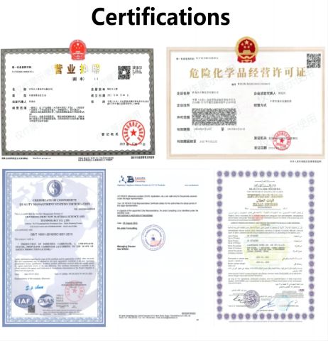 Certificates certificate from Achilles Chemical Co., Ltd.