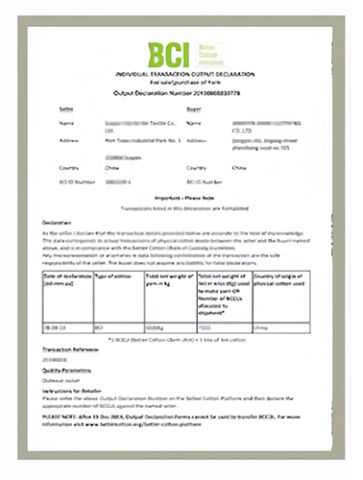 Certificates certificate from Guangxi Nanning Xingyue Sports Apparel Trading Co., Ltd.