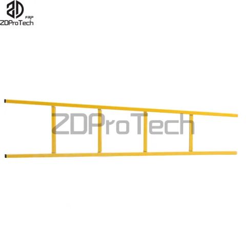 12 FT Fiberglass Round Rung Straight Ladder with 375lb Load Capacity ...