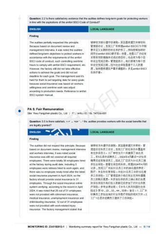bsci8 certificate from Yiwu Fangzhen Plastic Co., Ltd.