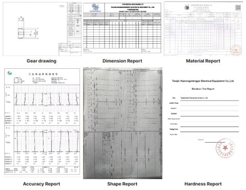 gear report certificate from Tianjin Haorongshengye Electrical Equipment Co., Ltd.