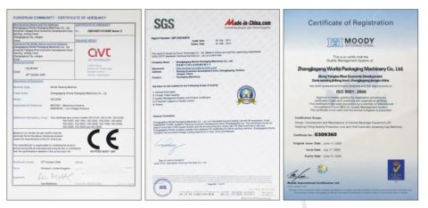 Cetificate certificate from Zhangjiagang City Tango Machinery Co., Ltd.