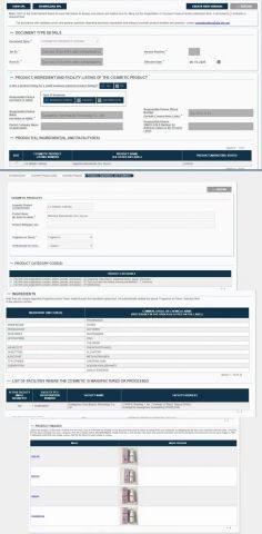 FDA certificate from Guangzhou Yami Beauty Technology Co., Ltd.