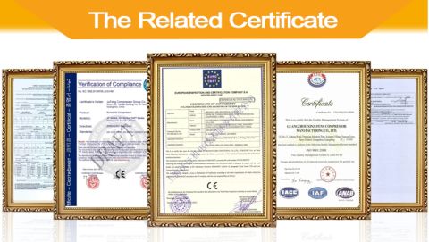 Certificates certificate from Guangzhou Airhorse Compressor Co., Ltd.