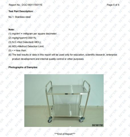 SGS certificate from Guangzhou Shunyi Long Trade Co., Ltd