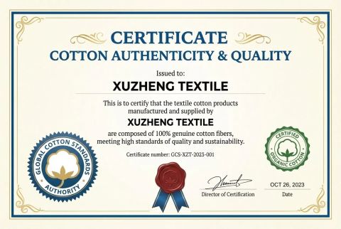 International certification certificate of Shandong Xuzheng Textile Co., Ltd – certificate photo, supplier certificates section