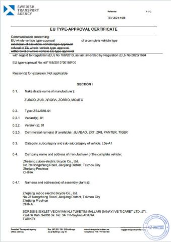 Certificates certificate from Chongqing Tianyutai Industry & Trade Co., Ltd.