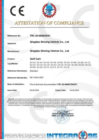 CE certificate from Qingdao Enlightening Cart Co., Ltd
