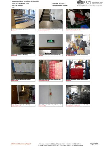 BSCI Audit-10 certificate from Shuangtong Daily Necessities Co., Ltd. Y. W.