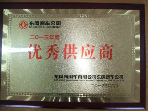 Excellent supplier certificate from Xuchang Jingger Glass Co., Ltd