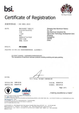 BSI ISO 9001 2015 certificate from NEWLINE BUILDING MATERIALS LIMITED