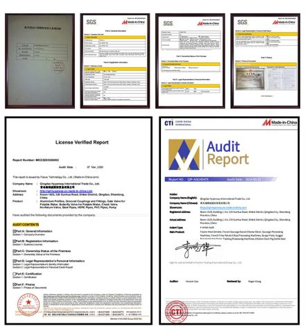 SGS certificate from Qingdao Hyperway International Trade Co., Ltd.
