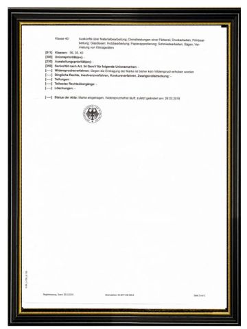 German Trademark certificate certificate from Guangzhou Shixuan Audio Equipment Co., Ltd.