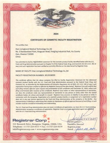 CE FDA certificate from Shaanxi Richbond Imp. & Exp. Industrial Corp.,Ltd.
