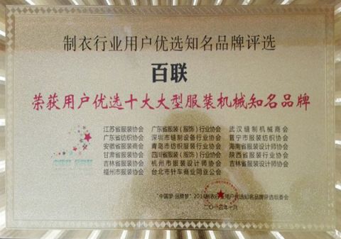 Honor certificate from Qingdao Leading Industry Co., Ltd.