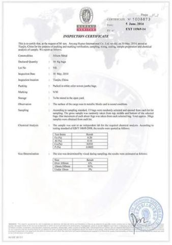 Certificate certificate from Hejian City Shenghong Glass Products Co., Ltd.