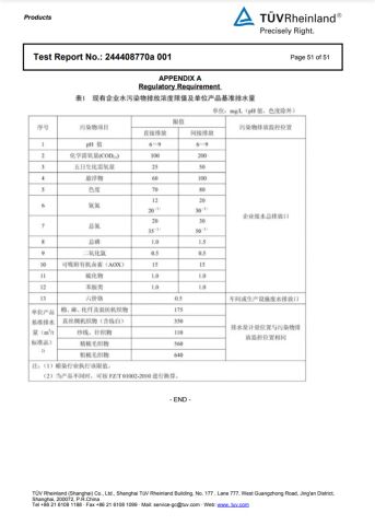 TÜV3 certificate of Shaoxing Keqiao Yansang Textile Co., Ltd. – certificate photo, supplier certificates section