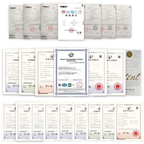 Patent certificate from Danyang HURS Auto Parts Co.,Ltd
