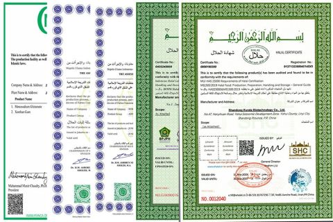 HALAL certificate of Tianjin Prime Chemical Co., Ltd. – certificate photo, supplier certificates section