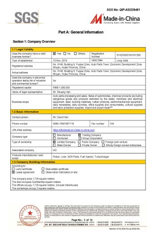 SGS certificate-3 certificate from Shiyan Yilianda Industry And Trade Co., Ltd.