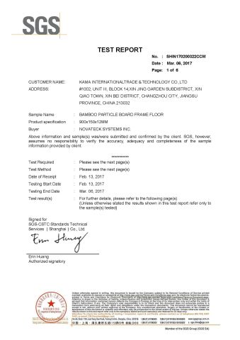 SGS certificate from Feiyue New Materials Technology Co., Ltd