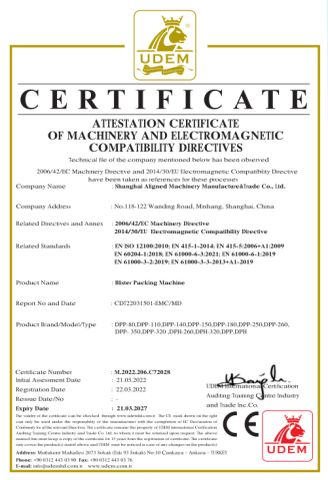 Our certificates certificate from ZHEJIANG ALIGNED TECHNOLOGY CO., LTD.