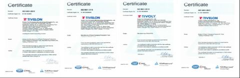 ISO certificate from TIVOLY TOOL MANUFACTURING(CHANGSHU) CO., LTD.
