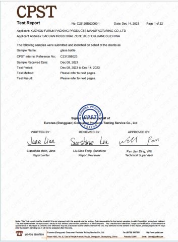 CPST certificate from Xuzhou Furun Packing Products Manufacturing Co., Ltd.