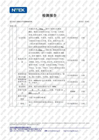quality test certificate of Walyet Luggage & Bag Co., Limited – certificate photo, supplier certificates section