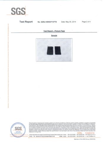 SGS for H & E Tape certificate from Foshan Casland Garments Co., Ltd.