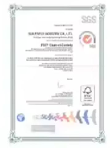 Zertifikat certificate from Xiamenshi Baijiada Paper Plastic Products Co., Ltd.