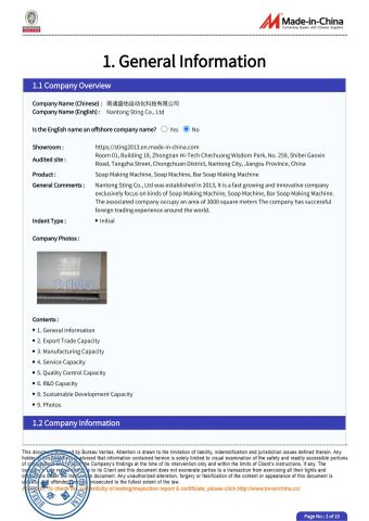 BV certificate from Nantong Sting Co., Ltd.