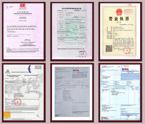 Qualification certificates certificate from DOVIN LIMITED