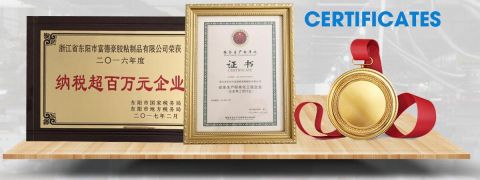 certificate certificate from Zhejiang Fudehao New Material Co., Ltd.