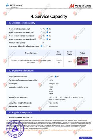 Rheinland offline entity certification certificate from Anhui Jinke Foodstuff Machinery Co., Ltd.