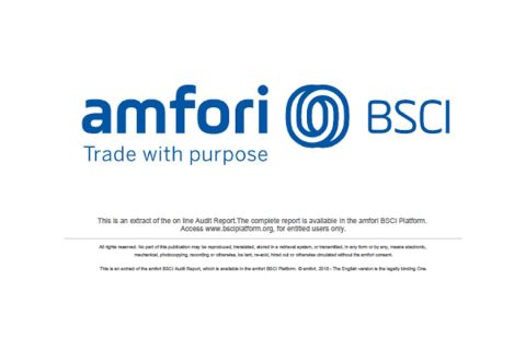 BSCI certificate of Xiamen D&Q Import and Export Co., Limited – certificate photo, supplier certificates section