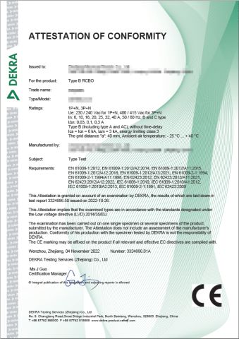 CE certificate from Wenzhou Huishang Electric Co. Ltd.