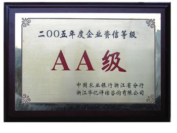 Certificate of Credit Rating certificate of Hangzhou Hengli Metal Processing Co., Ltd. – certificate photo, supplier certificates section